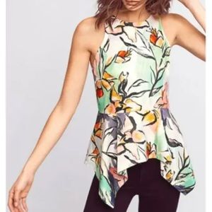 Anthropologie HD in Paris Floral Peplum Lucille Top - size 4 Small